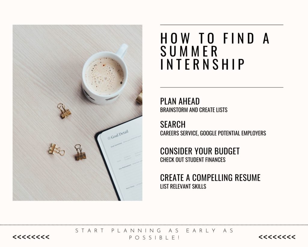 How to find a summer intership